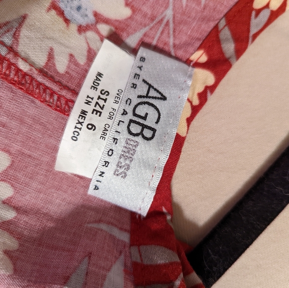 Vintage 90s Red Floral Spaghetti Strap Maxi Dress Grunge Cottage Core - Picture 3 of 3